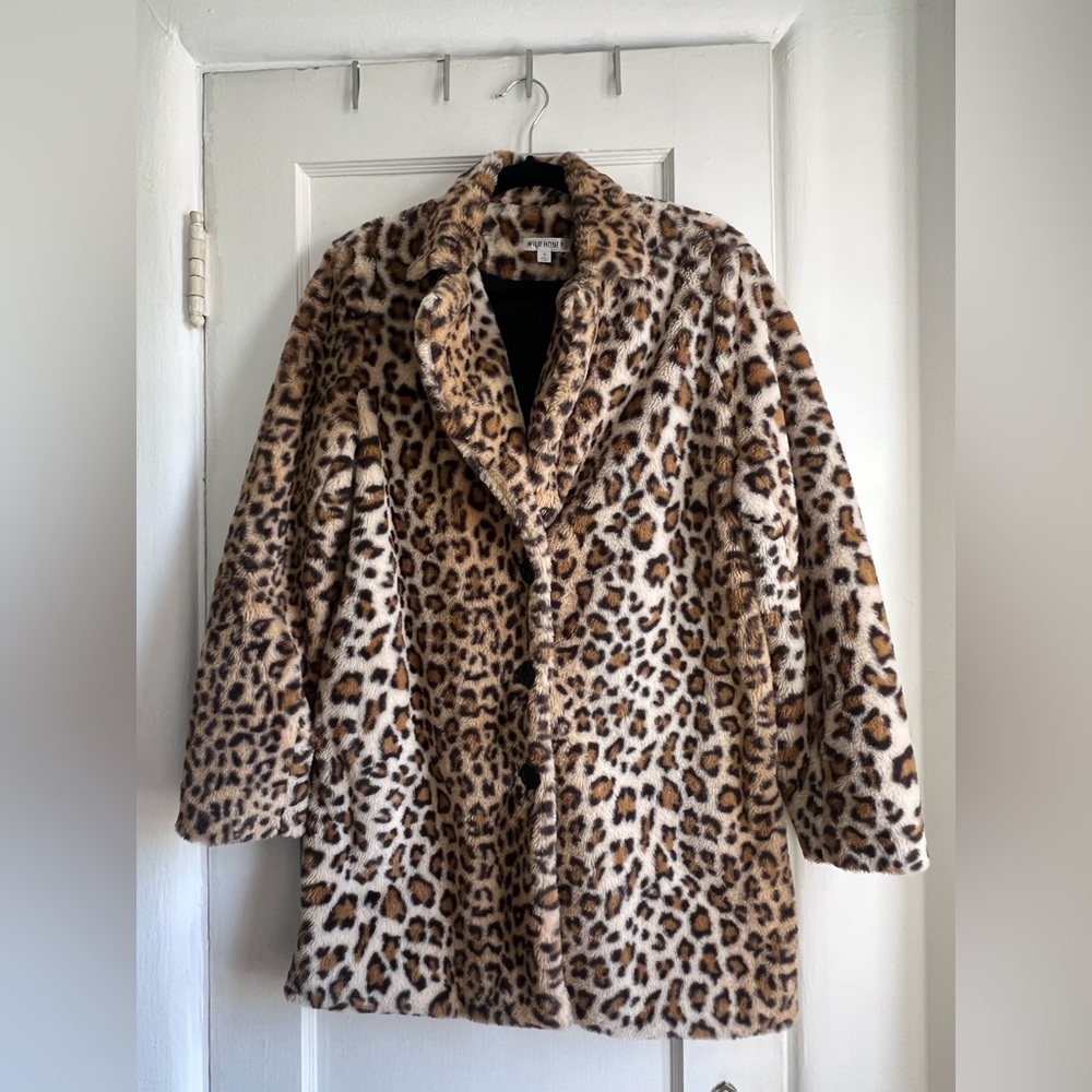 Wild Honey Animal Print Teddy Jacket